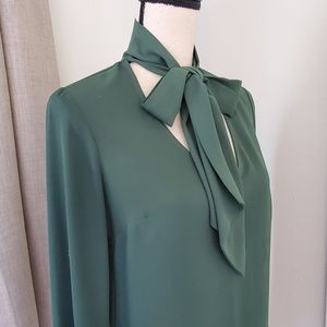 Green Blouse with Tie